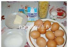 Как делать лапшевник с яйцом